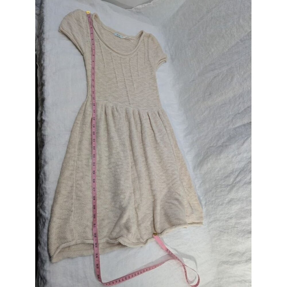 Kimchi Blue women's size small ivory knit short sweater dress scoop neck D8 - Picture 7 of 7